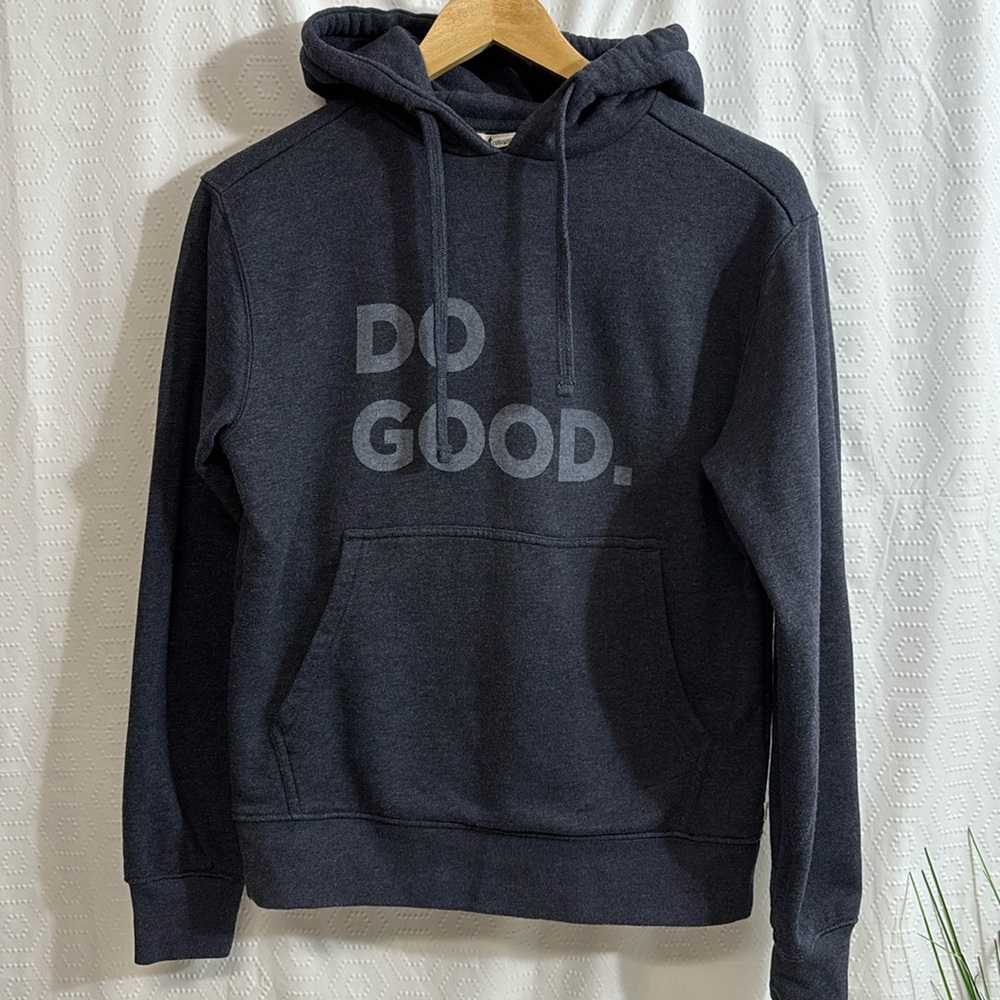 Cotopaxi Charcoal Hoodie with 'Do Good' Print